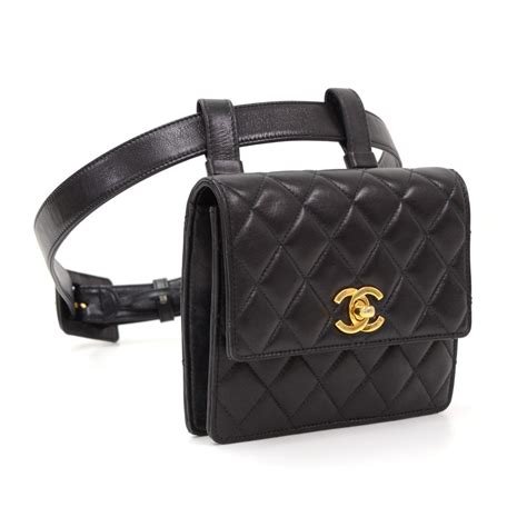 chanel vintage quilted waist bag|vintage chanel top handle bag.